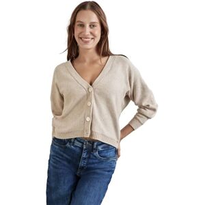 Street One Beigekleurige V-Hals Trui - Casual Gebreide Street One Beigekleurige V-Hals Trui - Casual Gebreide