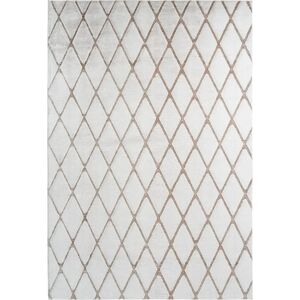 Kayoom SQYOI-80-150 Teppich - Teppich, Weiß/Taupe, 80x150 cm Kayoom SQYOI-80-150 Teppich - Teppich, Weiß/Taupe, 80x150 cm