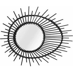 KAYOOM Rattan Wandspiegel Aina 125 - Klein, Schwarz, Rattan, Dekorativ KAYOOM Rattan Wandspiegel Aina 125 - Klein, Schwarz, Rattan, Dekorativ