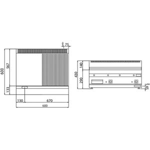 GGM Gastro Elektrische bakplaat - 9 kW - Glad & Gegroefd GGM Gastro Elektrische bakplaat - 9 kW - Glad & Gegroefd