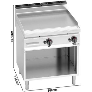 GGM Gastro Gas grillplaat - 800mm - 13,8kW - Glad oppervlak GGM Gastro Gas grillplaat - 800mm - 13,8kW - Glad oppervlak