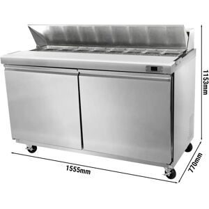 GGM Gastro - Saladette American Style PREMIUM - 1555mm - 510 litres - 2 doors - Professionele koelvitrine GGM Gastro - Saladette American Style PREMIUM - 1555mm - 510 litres - 2 doors - Professionele koelvitrine