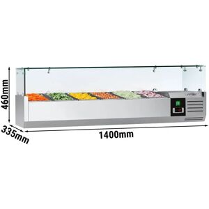 GGM Gastro - Koelopzetvitrine PREMIUM - 1400x335mm - 6x GN 1/4 - Koelvitrine GGM Gastro - Koelopzetvitrine PREMIUM - 1400x335mm - 6x GN 1/4 - Koelvitrine