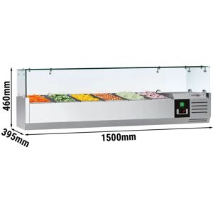 GGM Gastro - Koelvitrine PREMIUM - 1500x395mm - 6x GN 1/3 - Zilver GGM Gastro - Koelvitrine PREMIUM - 1500x395mm - 6x GN 1/3 - Zilver