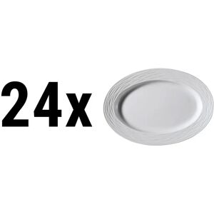 GGM Gastro - Ovale Borden - 35cm - Wit - Modern Ontwerp GGM Gastro - Ovale Borden - 35cm - Wit - Modern Ontwerp