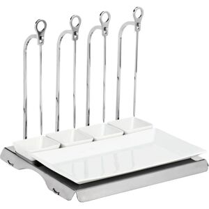 GGM Gastro - Porte-pics - Chroom - 4 stuks - Spieshouders GGM Gastro - Porte-pics - Chroom - 4 stuks - Spieshouders