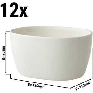 GGM Gastro - Ivoorwitte Ovale Kom - 10cl - 13x10cm - Restaurantartikelen GGM Gastro - Ivoorwitte Ovale Kom - 10cl - 13x10cm - Restaurantartikelen