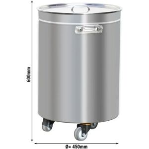 GGM Gastro - Poubelle 100L - Roestvrij - Wielen - Trash Bin GGM Gastro - Poubelle 100L - Roestvrij - Wielen - Trash Bin