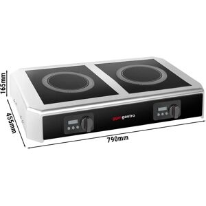 GGM Gastro - Inductie 6kW - 2 zones - Inductiekookplaat GGM Gastro - Inductie 6kW - 2 zones - Inductiekookplaat