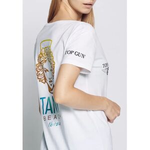 Top Gun NB20123 Weiß Kurzarm T-Shirt - T-Shirt Top Gun NB20123 Weiß Kurzarm T-Shirt - T-Shirt