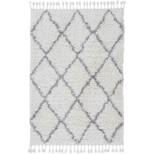CARPETFINE - Eddy - Weiß - 60x110 cm - Hochflor-Teppich CARPETFINE - Eddy - Weiß - 60x110 cm - Hochflor-Teppich