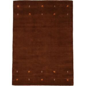 Carpetfine Gabbeh Uni Handgewebter Teppich - Braun, 240x340cm, Tiermotive Carpetfine Gabbeh Uni Handgewebter Teppich - Braun, 240x340cm, Tiermotive