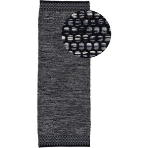 Carpetfine Kelim Mia Teppich - 80x400cm, 6mm, Schwarz, Handgewebt Carpetfine Kelim Mia Teppich - 80x400cm, 6mm, Schwarz, Handgewebt