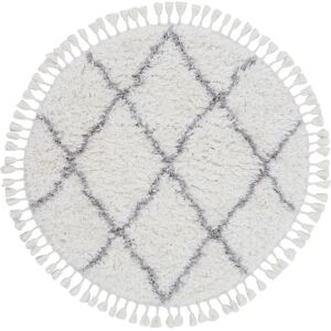 CARPETFINE Eddy Weiß Rundteppich - Hochflor, 160cm CARPETFINE Eddy Weiß Rundteppich - Hochflor, 160cm