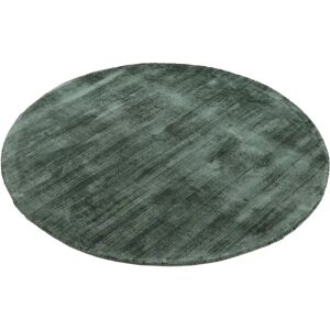 CARPETFINE Ava Round Viscose Rug - 120cm, Dark Green, Handwoven CARPETFINE Ava Round Viscose Rug - 120cm, Dark Green, Handwoven