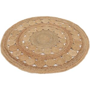 Carpetfines Dana Juteteppich - Rund 120cm Naturbeige - Teppich Carpetfines Dana Juteteppich - Rund 120cm Naturbeige - Teppich