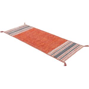 CARPETFINE Kelim Azizi Teppich - Wendeteppich, 80x500cm, orange CARPETFINE Kelim Azizi Teppich - Wendeteppich, 80x500cm, orange