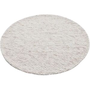 Carpetfine Sina Beigefarbener runder Wollteppich - Teppich Carpetfine Sina Beigefarbener runder Wollteppich - Teppich