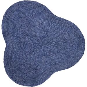 Carpetfine Alia Jute Rug - Blue, 150x150cm - Boho Style Carpetfine Alia Jute Rug - Blue, 150x150cm - Boho Style