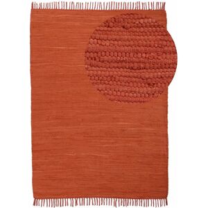CARPETFINE Kelim Chindi uni Orange - Teppich CARPETFINE Kelim Chindi uni Orange - Teppich