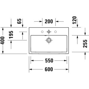 Lavoar compact Duravit Vero Air - Dreptunghiular, 60x40cm, Alb Lavoar compact Duravit Vero Air - Dreptunghiular, 60x40cm, Alb