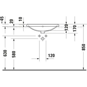 Vas de baie încastrat Duravit D-Neo - 60x44cm Alb lucios Vas de baie încastrat Duravit D-Neo - 60x44cm Alb lucios