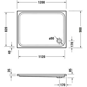 Duravit D-Code Receveur de douche rectangulaire - Douche - Publicité Duravit D-Code Receveur de douche rectangulaire - Douche - Publicité