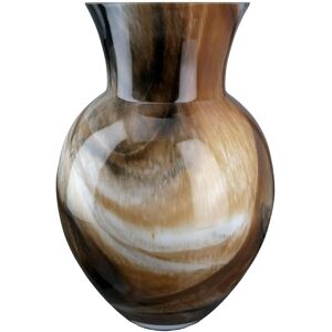 GILDE Draga Vase - Handcrafted Marble-Effect Glass Vase - 26cm GILDE Draga Vase - Handcrafted Marble-Effect Glass Vase - 26cm