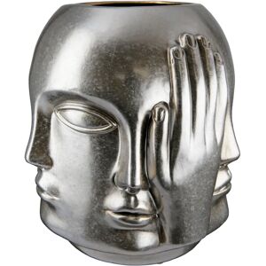 GILDE Ponto Vase - 23cm silber Keramik GILDE Ponto Vase - 23cm silber Keramik