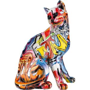 GILDE Pop Art Cat Figur - Unique Colorful Decor - 29cm - Decorative Art GILDE Pop Art Cat Figur - Unique Colorful Decor - 29cm - Decorative Art