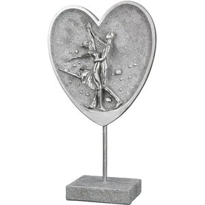 GILDE Silver Dansande Par Hjärteskulptur - Dekorativ Figur GILDE Silver Dansande Par Hjärteskulptur - Dekorativ Figur