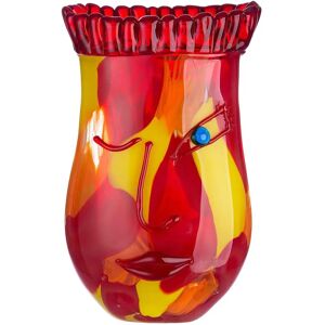 GILDE Gump Vase - Elegant Red Glass Decor - Vase for Flowers GILDE Gump Vase - Elegant Red Glass Decor - Vase for Flowers