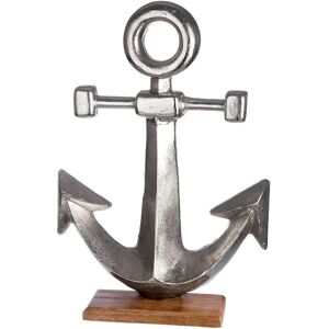 GILDE Anker Maritiem - Zilver - 56cm - Decoratief Figuren GILDE Anker Maritiem - Zilver - 56cm - Decoratief Figuren
