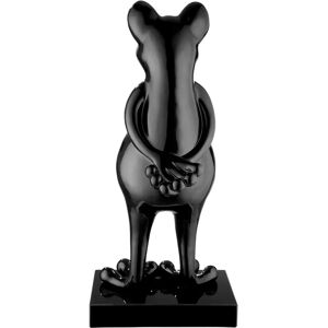 GILDE Frosch Skulptur - 68cm Modernes Schwarz Resin Dekoration GILDE Frosch Skulptur - 68cm Modernes Schwarz Resin Dekoration