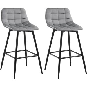 WOLTU 2X Tabourets de Bar en Velours avec Dossier - Chaises de Cuisine Hautes - Publicité WOLTU 2X Tabourets de Bar en Velours avec Dossier - Chaises de Cuisine Hautes - Publicité