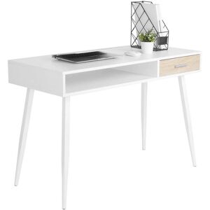 Escritorio Moderno Blanco WOLTU con 2 Cajones - Oficina o Hogar Escritorio Moderno Blanco WOLTU con 2 Cajones - Oficina o Hogar