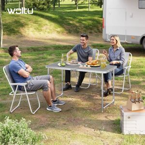WOLTU Camping Table - Foldable, Height Adjustable, Gray - Camping Furniture WOLTU Camping Table - Foldable, Height Adjustable, Gray - Camping Furniture