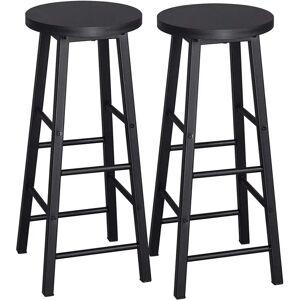 Woltu - Modern Black Metal & MDF Bar Stool - 71cm High Woltu - Modern Black Metal & MDF Bar Stool - 71cm High