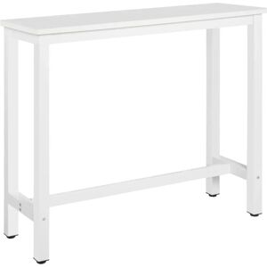 Woltu - Table de Bar en Métal et MDF - 120x40x100cm - Blanc - Publicité Woltu - Table de Bar en Métal et MDF - 120x40x100cm - Blanc - Publicité