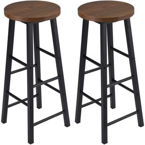 WOLTU Dark Brown Metal MDF Bar Stool - Bar Stool WOLTU Dark Brown Metal MDF Bar Stool - Bar Stool