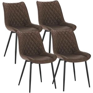 WOLTU - Set of 4 - Brown Leatherette - Dining Chairs WOLTU - Set of 4 - Brown Leatherette - Dining Chairs