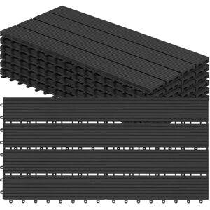 WOLTU Baldosas de Madera y Plástico para Exterior - 6 piezas, 30x60cm WOLTU Baldosas de Madera y Plástico para Exterior - 6 piezas, 30x60cm