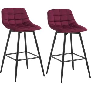 WOLTU Tabouret de Bar en Velours Métal - Lot de 2 pour Cuisine - Publicité WOLTU Tabouret de Bar en Velours Métal - Lot de 2 pour Cuisine - Publicité