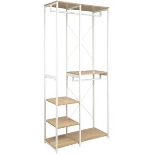 Porta Abiti WOLTU - 90x40x204.5 cm - Metallo e Legno Moderno Porta Abiti WOLTU - 90x40x204.5 cm - Metallo e Legno Moderno