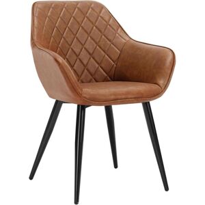 Woltu - Dining Chair - Brown - Faux Leather - Dining chair Woltu - Dining Chair - Brown - Faux Leather - Dining chair
