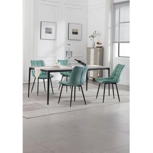 WOLTU - Pack de 6 Chaises de Salle à Manger en Velours - Bleu - Chaises de Cuisine - Publicité WOLTU - Pack de 6 Chaises de Salle à Manger en Velours - Bleu - Chaises de Cuisine - Publicité