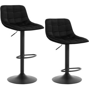 WOLTU Juego de 2 Taburetes de Terciopelo - Altura Ajustable, Giro de 360° WOLTU Juego de 2 Taburetes de Terciopelo - Altura Ajustable, Giro de 360°
