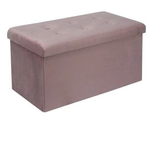Woltu - Otomano de terciopelo plegable 76x37.5x38 cm Rosado - Banco y reposapié Woltu - Otomano de terciopelo plegable 76x37.5x38 cm Rosado - Banco y reposapié