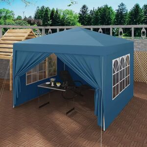 Pabellón de Jardín Portátil Woltu - 3x3m Azul - Pérgola Pabellón de Jardín Portátil Woltu - 3x3m Azul - Pérgola