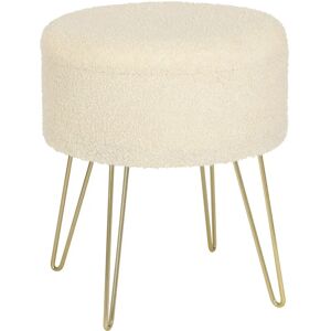 WOLTU Pouf de Rangement Compact - Rond en Fourrure Synthétique avec Pieds Métalliques - Chambre, Salon - Publicité WOLTU Pouf de Rangement Compact - Rond en Fourrure Synthétique avec Pieds Métalliques - Chambre, Salon - Publicité